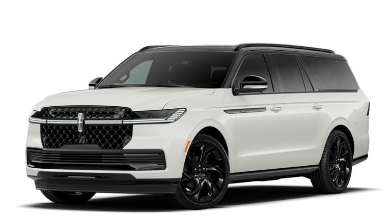 2027 Lincoln Navigator Black Label L in Pristine White Metallic Tri-Coat — front three-quarter view