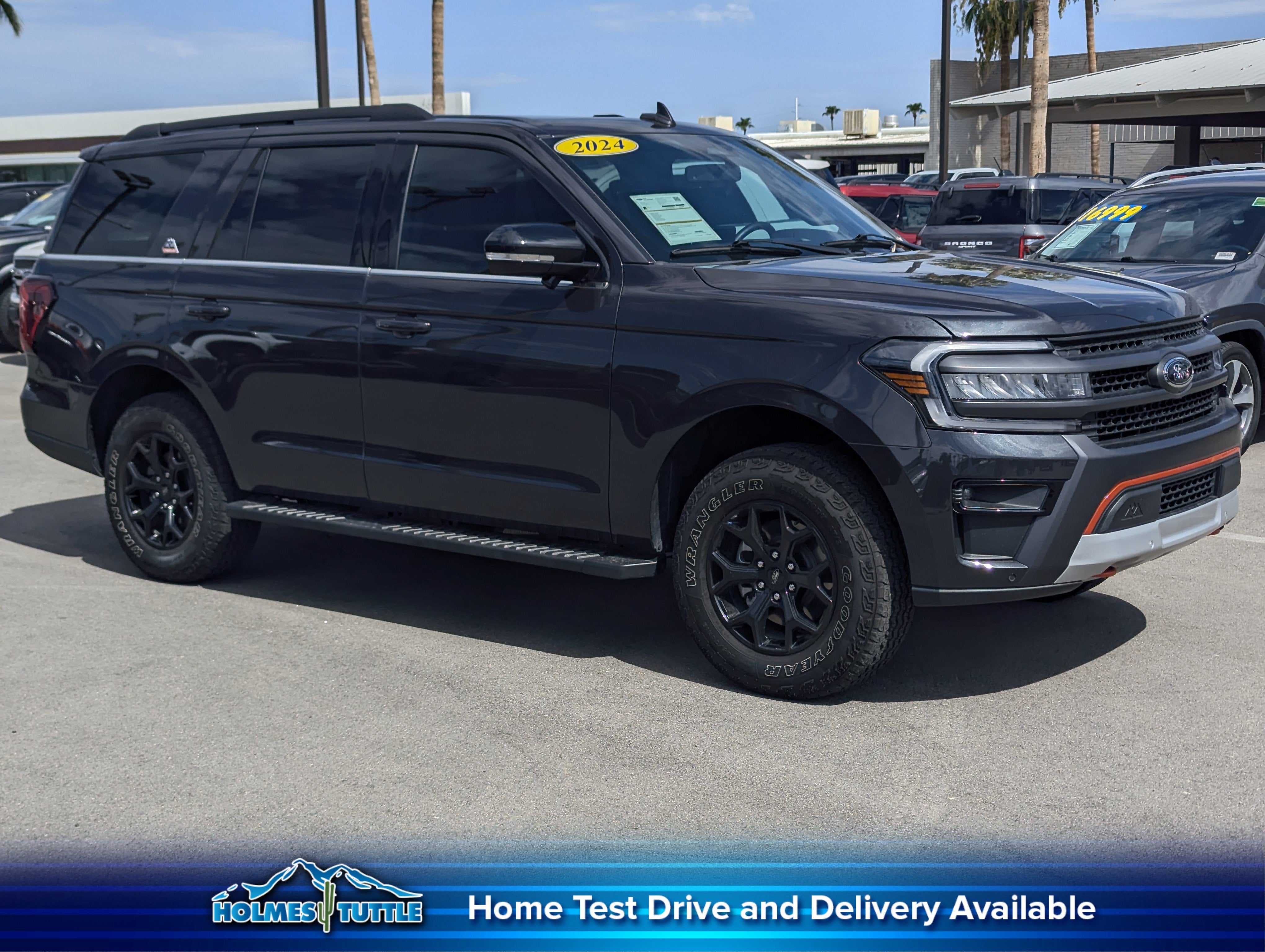 2024 Ford Expedition Timberline in Dark Matter Gray Metallic — front three-quarter view