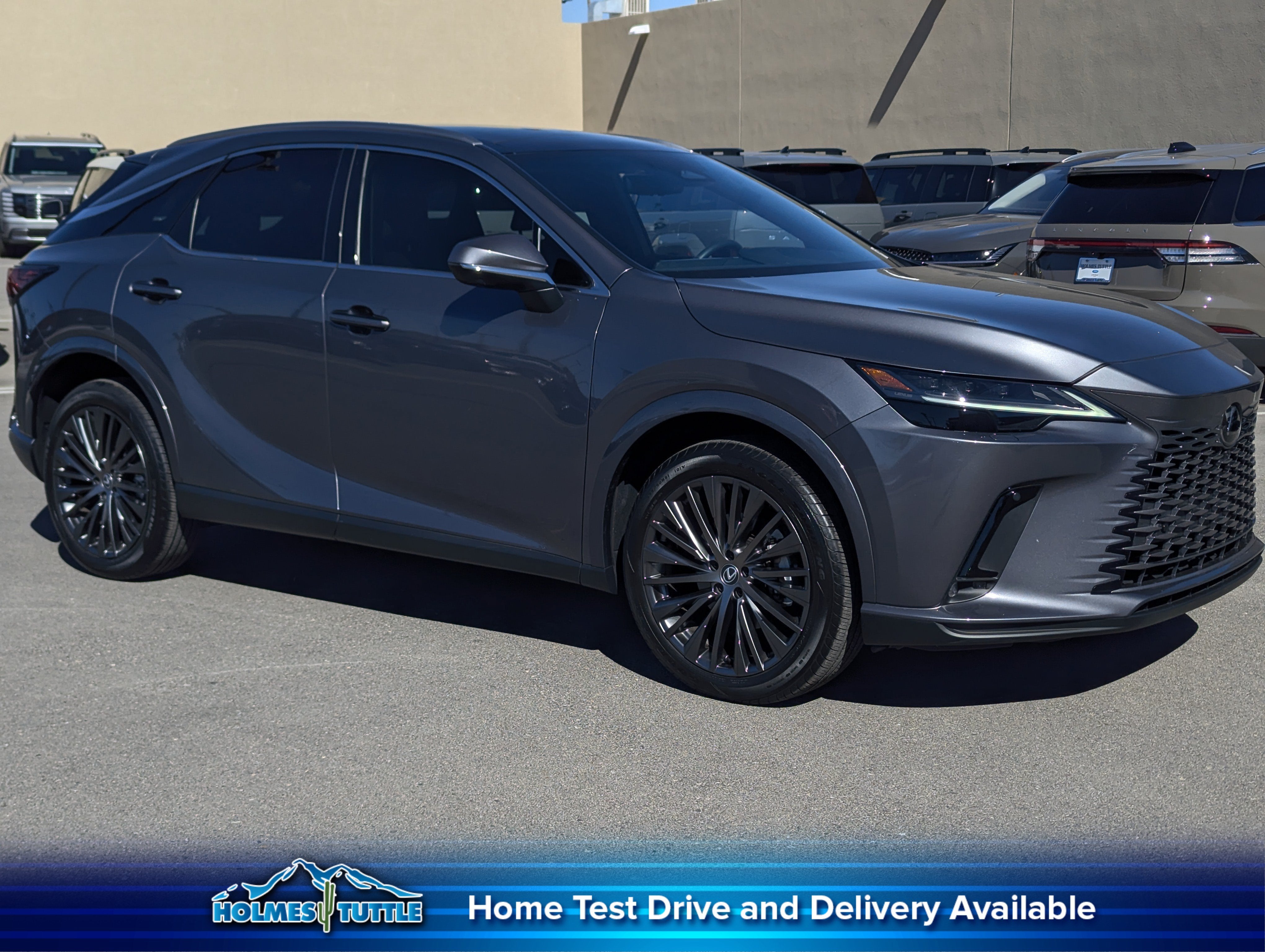 2023 Lexus RX RX 350 Luxury in Caviar — front three-quarter view