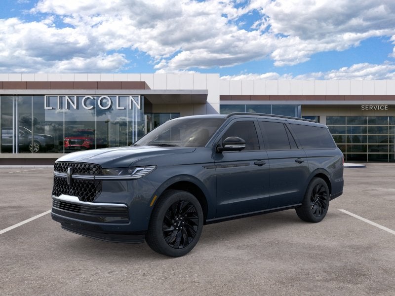 2026 Lincoln Navigator L Reserve in Flight Blue Metallic Clearcoat — front three-quarter view