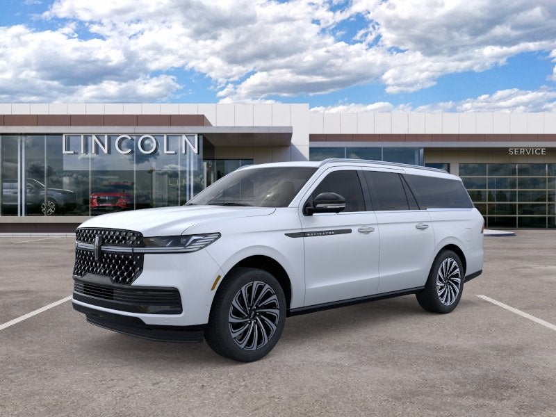 2026 Lincoln Navigator L Black Label in Crystal White Metallic Clearcoat — front three-quarter view