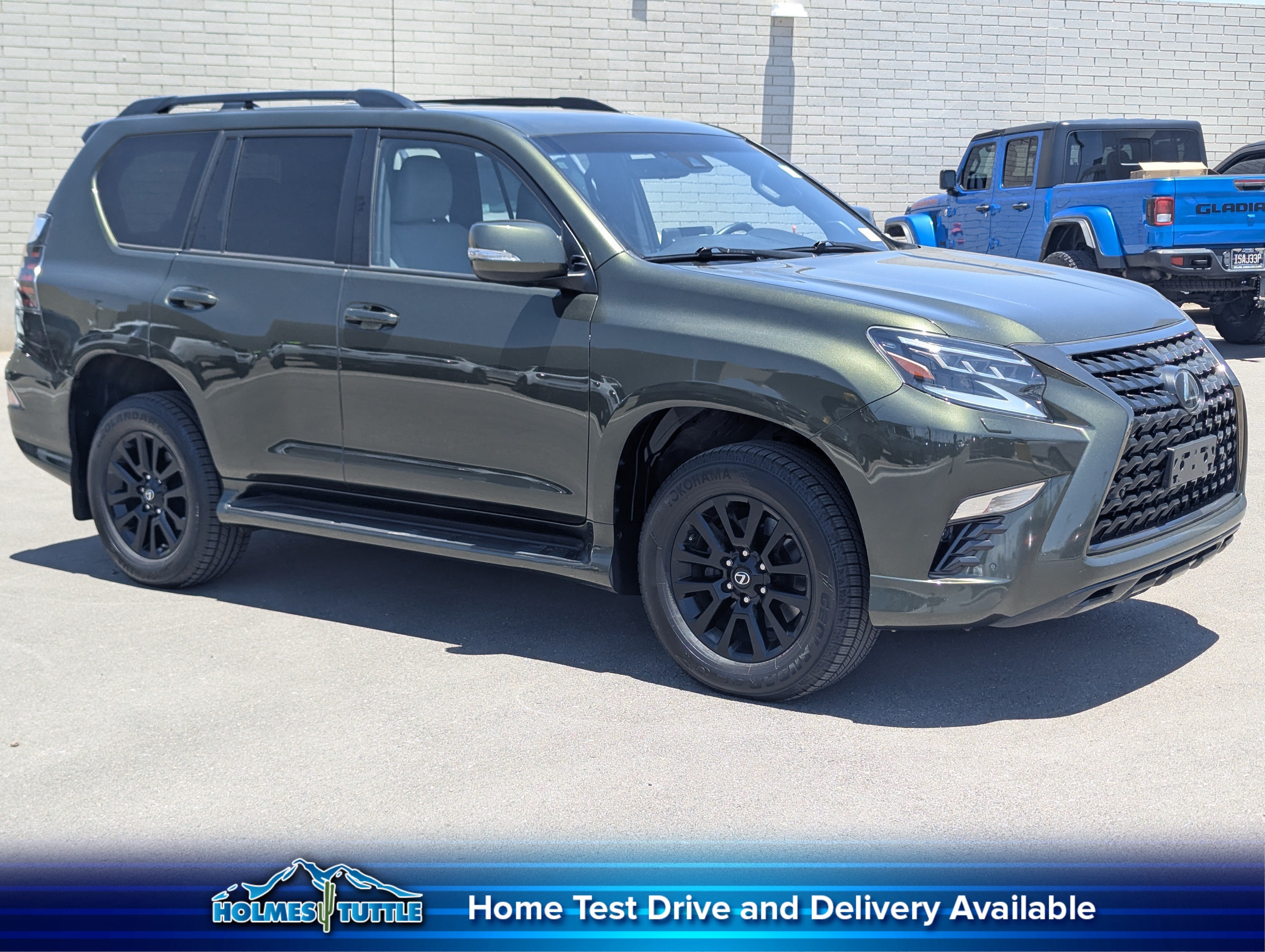 2023 Lexus GX GX 460 in Nori Green Pearl — front three-quarter view